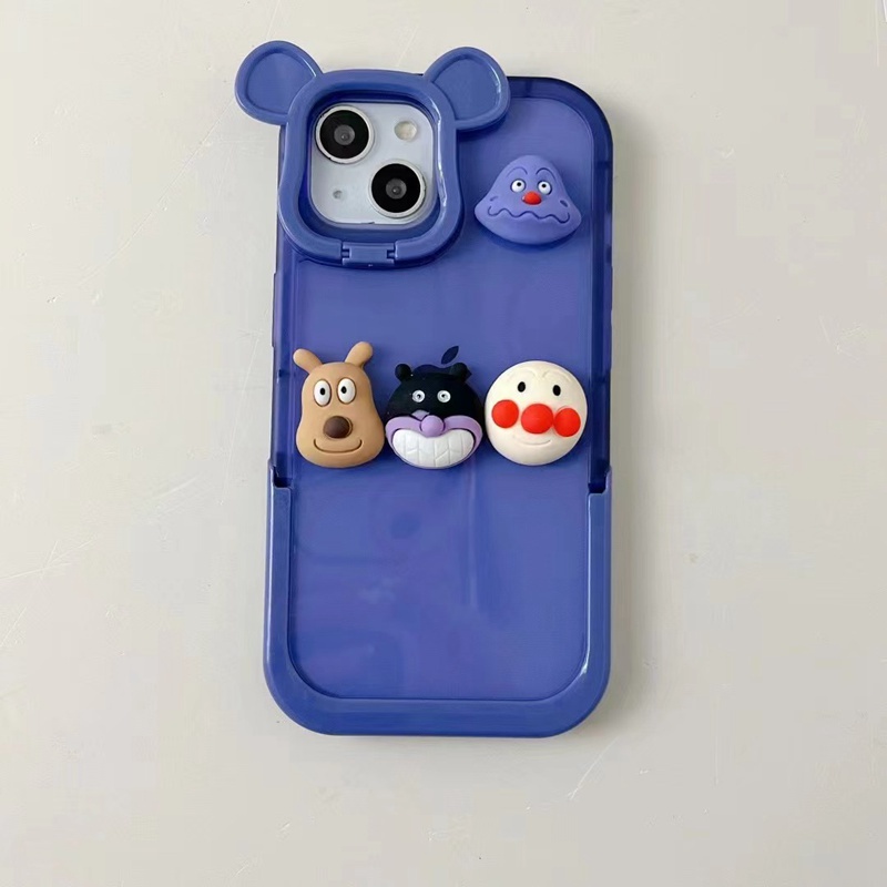 Casing Soft Case IPhone XS Max XR 11 12 13 14 Pro Max 14 pLUS 7 + 8 + Aksen Boneka 3D Untuk Wanita