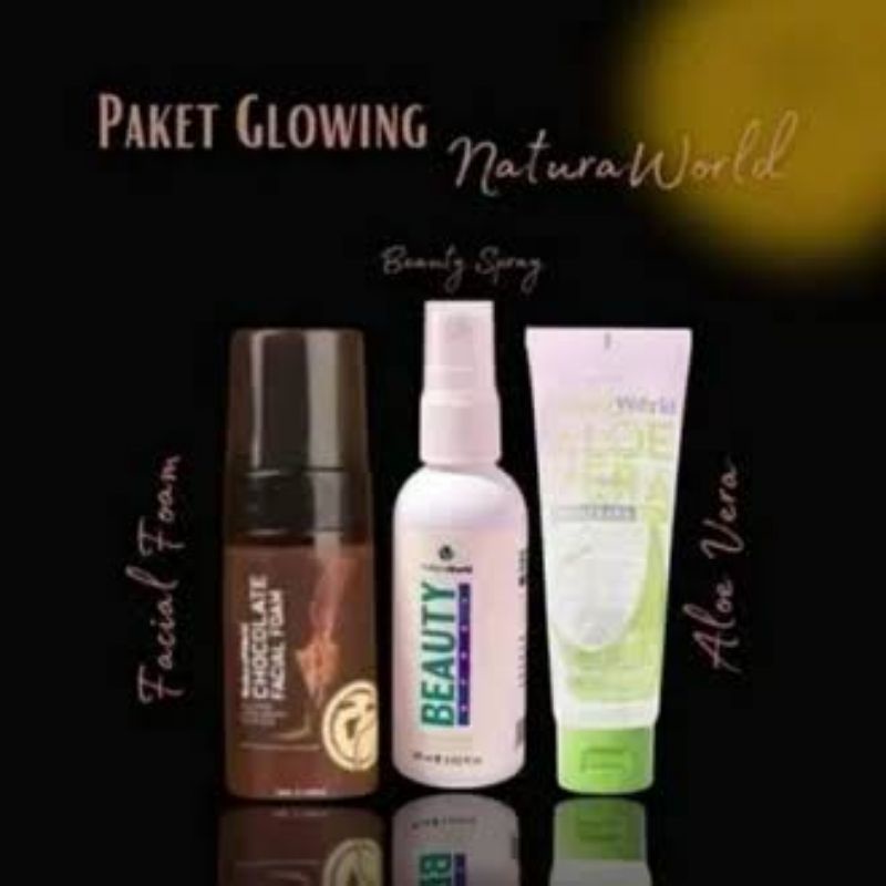 Paket Natura World || Natura Chocolate Foam (100ml) Beauty Spray (60ml) Aloe Vera (120ml) Original |