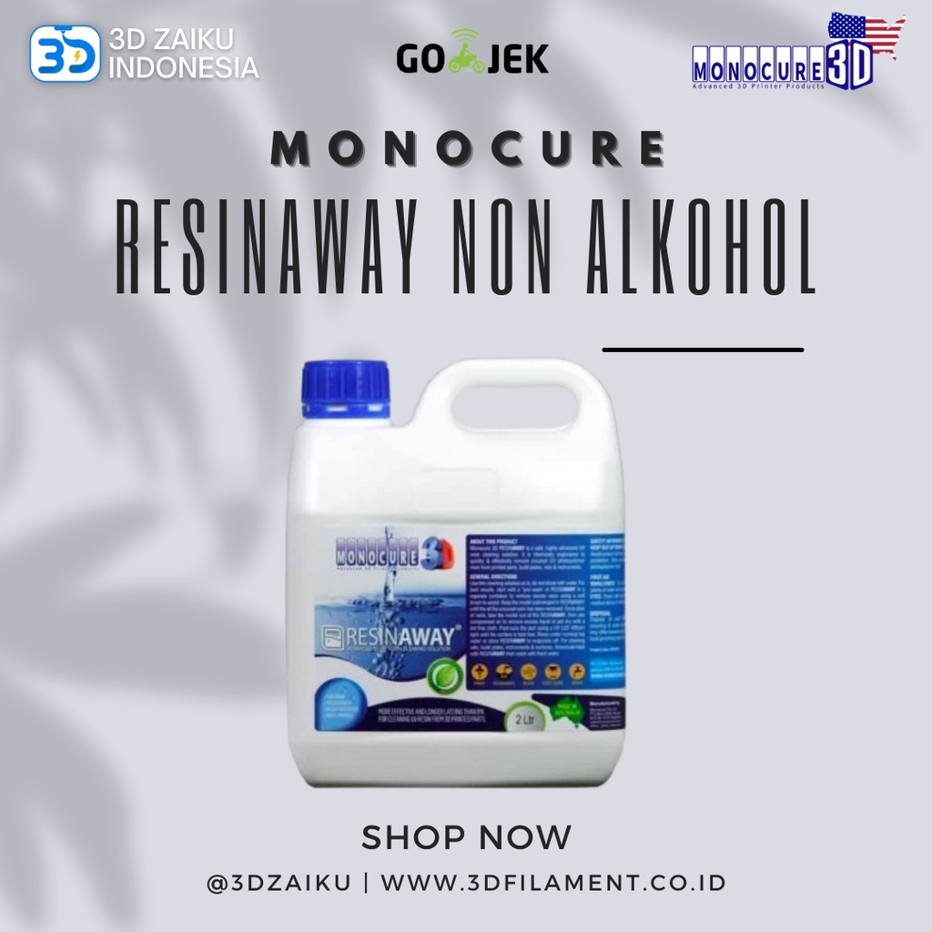 Original Monocure ResinAway 3D Printer Pembersih Resin Non Alkohol