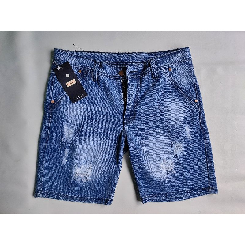 jeans pendek boardshort sobek pria