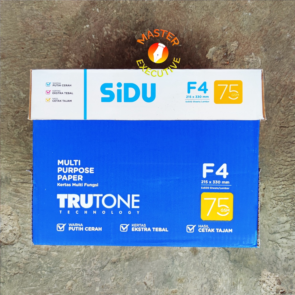 [Dus - 5 Rim] Sinar Dunia / SiDu Kertas HVS F4 / Folio 75 gsm 215 x 330 mm