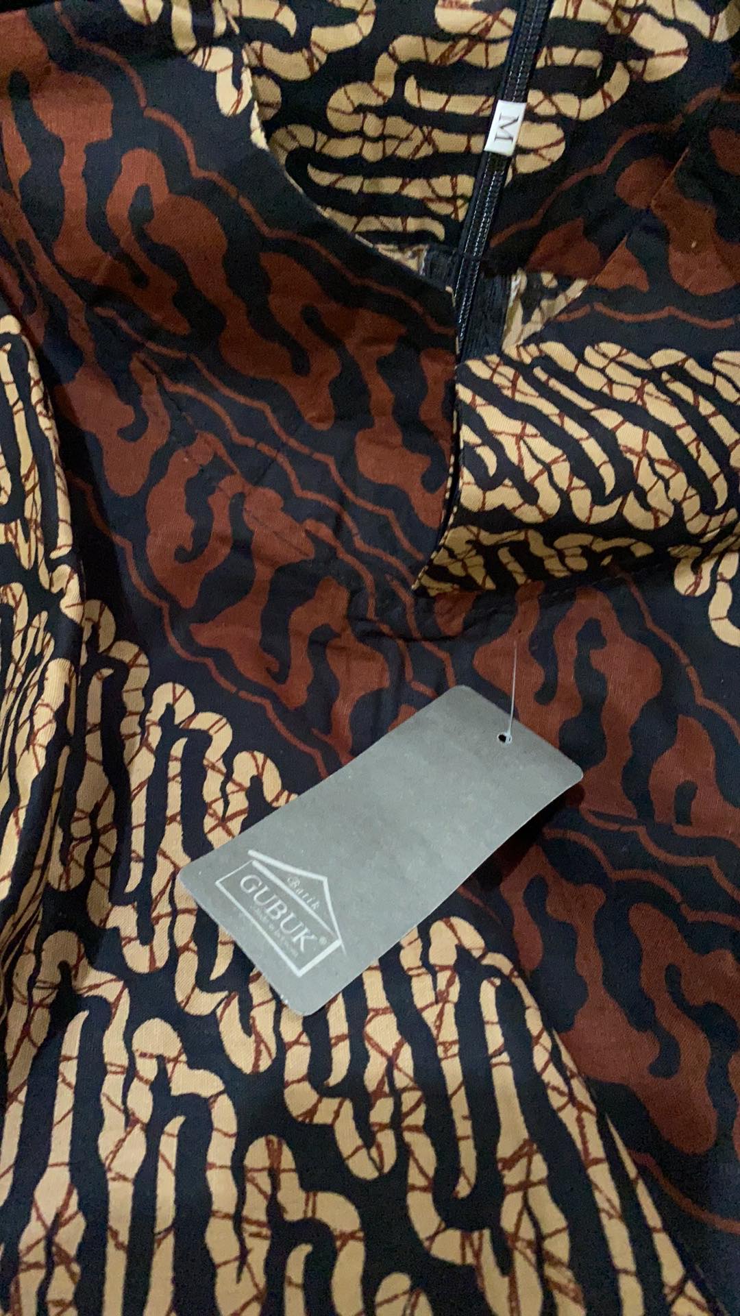 M-l-xl-xxl Batik Tunik Wanita Asj Sa Hrb026 Kenongo Pekalongan Sogan Tulis