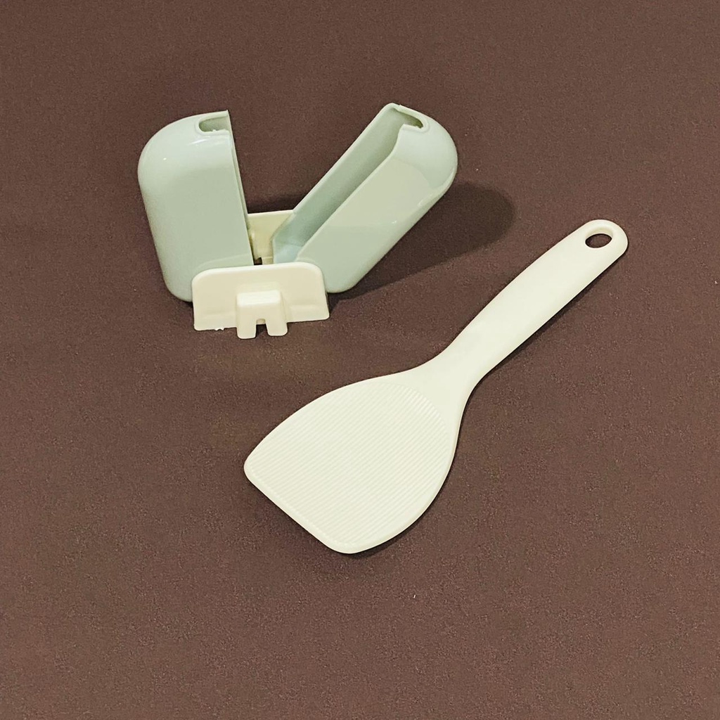 Stand Sendok Nasi / Tempat Entong / Sendok Nasi Buka Tutup Otomatis Berdiri