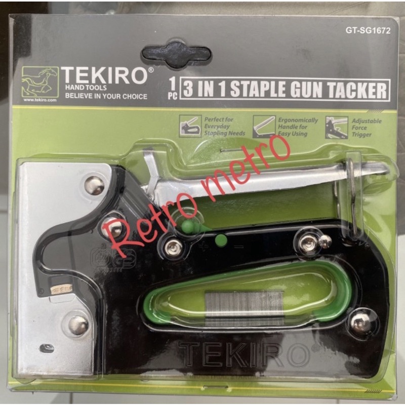 

Staples Tembak TEKIRO 6-14 mm Steples Gun Tacker Necis Jok Motor Kabel tweeter Walet