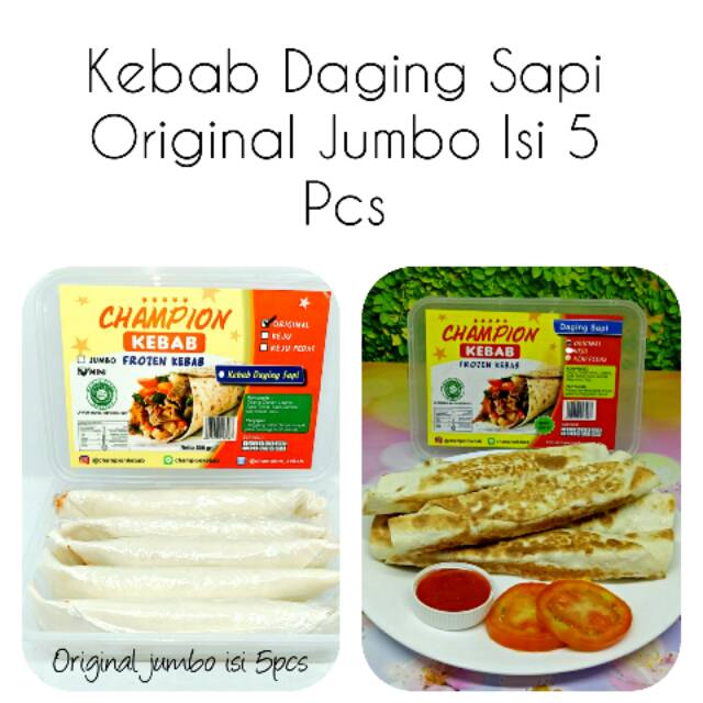 

Kebab Sapi Frozen Original Panjang Isi 5Pcs