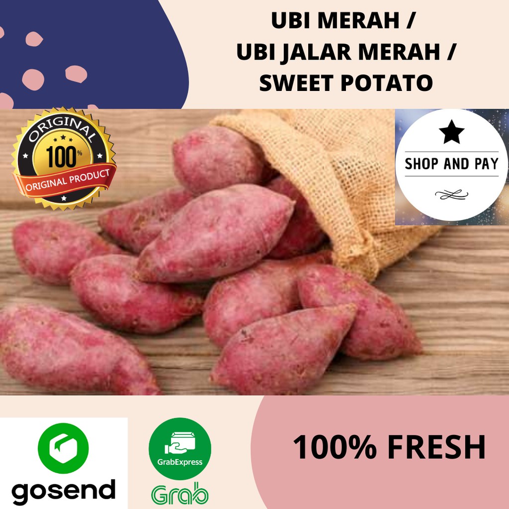 

Ubi Merah / Ubi Jalar Merah Sweet Potato 1000gr Fresh | KHUSUS GOJEK / GRAB