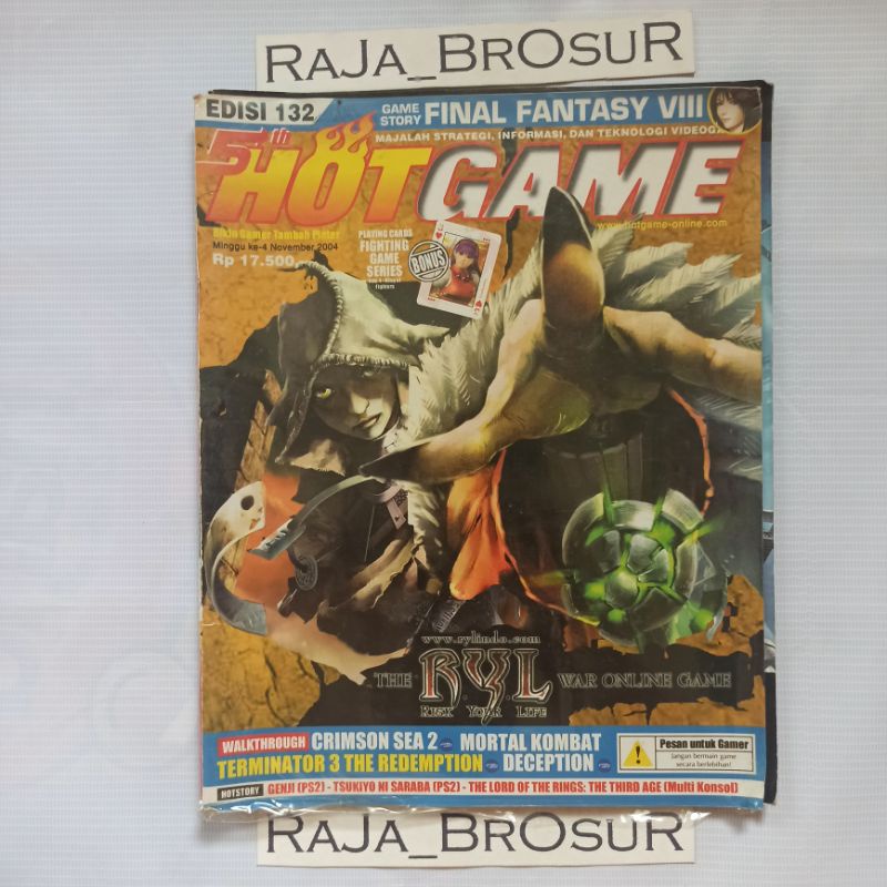 Majalah tip dan trik hotgame edisi 132 minggu ke 4 november 2004 + Bonus hadiah