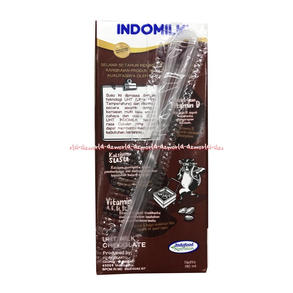 Indomilk Susu UHT Coklat 190ml Susu Siap Minum Susu Kotak