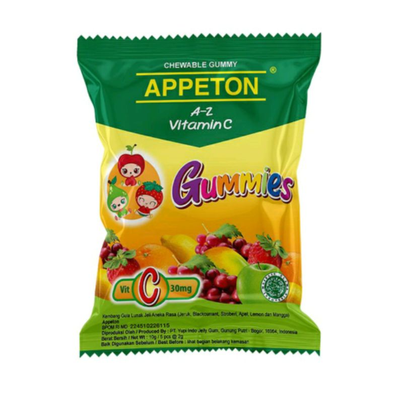 APPETON Gummies Vitamin C Non Sugar Buah Asli