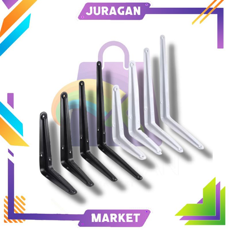 SIKU RAK DINDING BESI BUKU L BRACKET AMBALAN PENYIMPANAN