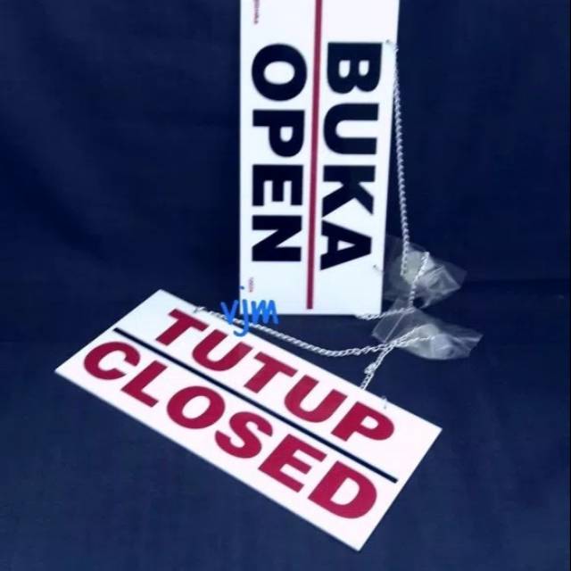 

Sign label open closed atau buka tutup 20x9, akrilik
