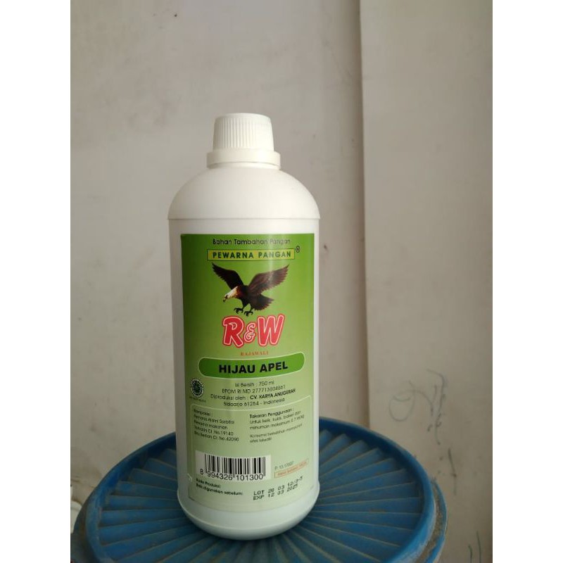 

Pewarna Makanan Cair HIJAU APEL 750ml R&W