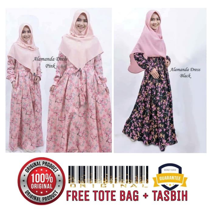 Baju Muslim Wanita Gamis Katun Jepang Ori Dress Best Seller