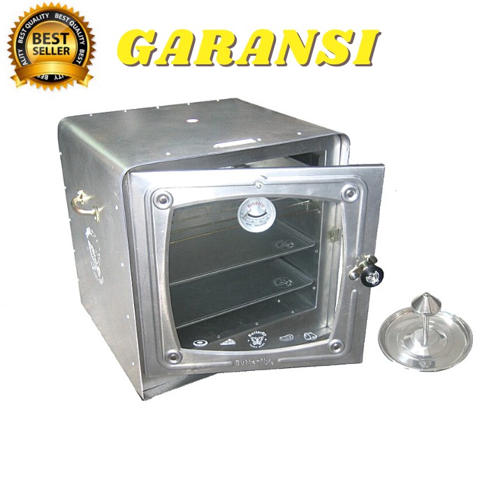 Oven kompor aluminium cetakan kue merk butterfly menggunakan kompor gas LPG A-2403
