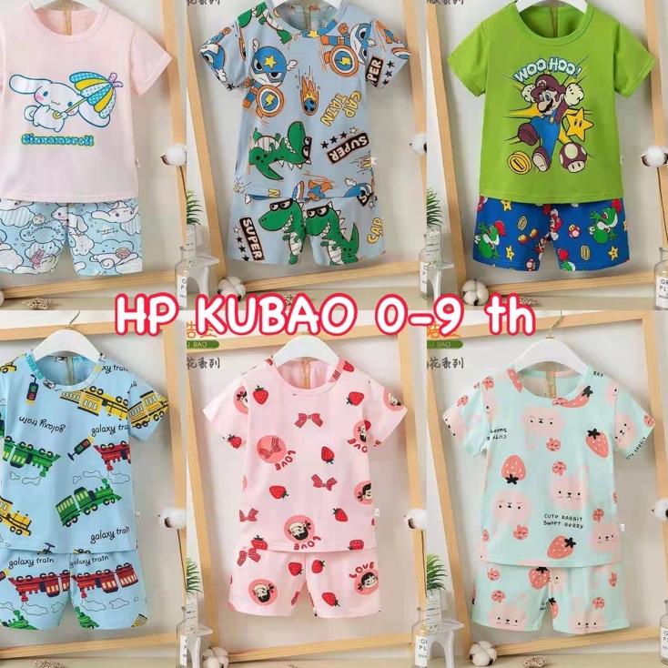 HARGA GROSIR >> HP MOTIF KECIL SEDANG BESAR  - GROSIR 3 PCS SETELAN KUBAO PREMIUM IMPORT 0-9 THN