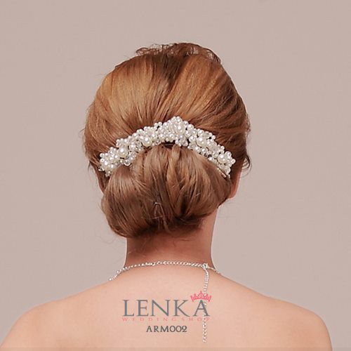 [STOK TERBATAS] AKSESORIS SANGGUL MUTIARA WEDDING HEADPIECE HIJAB ARM002