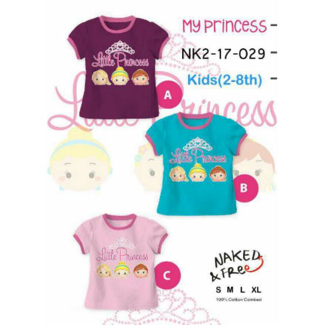 Kaos anak princess