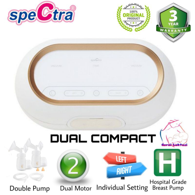 SPECTRA DUAL COMPACT - DUAL 9 PREMIUM HOSPITAL GRADE BREAST PUMP - POMPA ASI ELEKTRIK