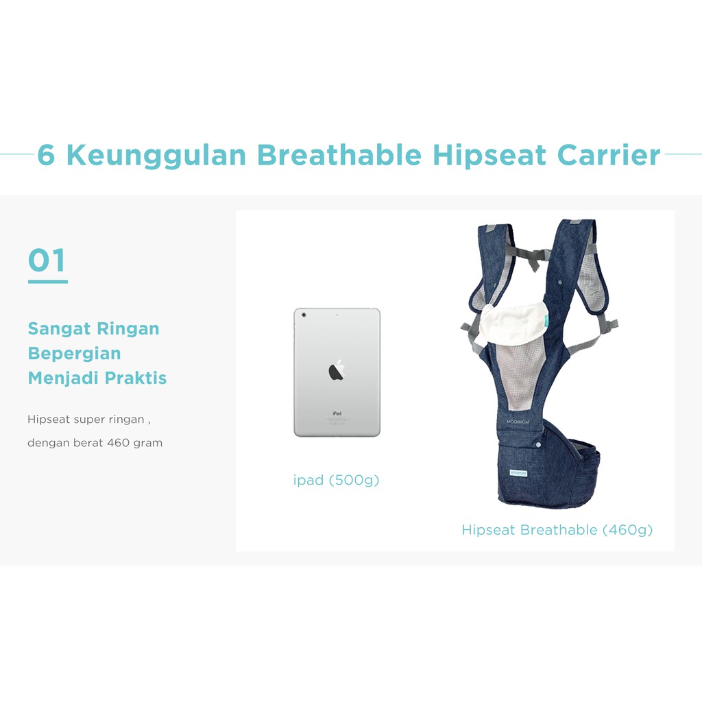 [PROMO] Mooimom Breathable Hipseat Carrier Gendongan Bayi