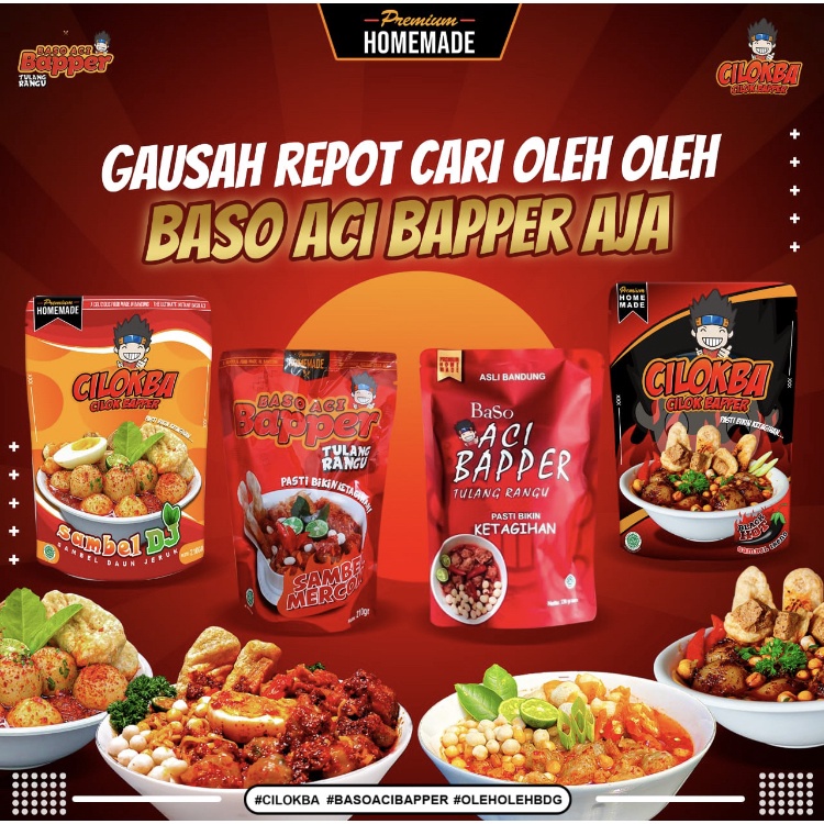 (READY STOCK) BASO ACI BAPPER SAMBEL MERCON BAPER | BAKSO TULANG RANGU SPICY PEDAS GILA NAMPOL PEDAS