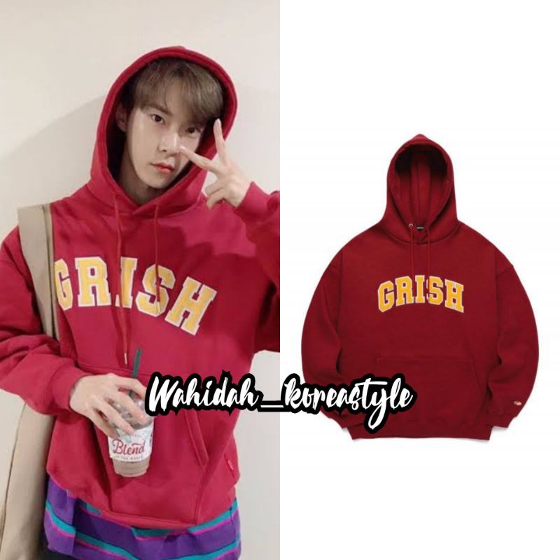 Jaket Hoodie Kim Doyoung NCT "Grish" Baju Idol K-Pop Fashion
