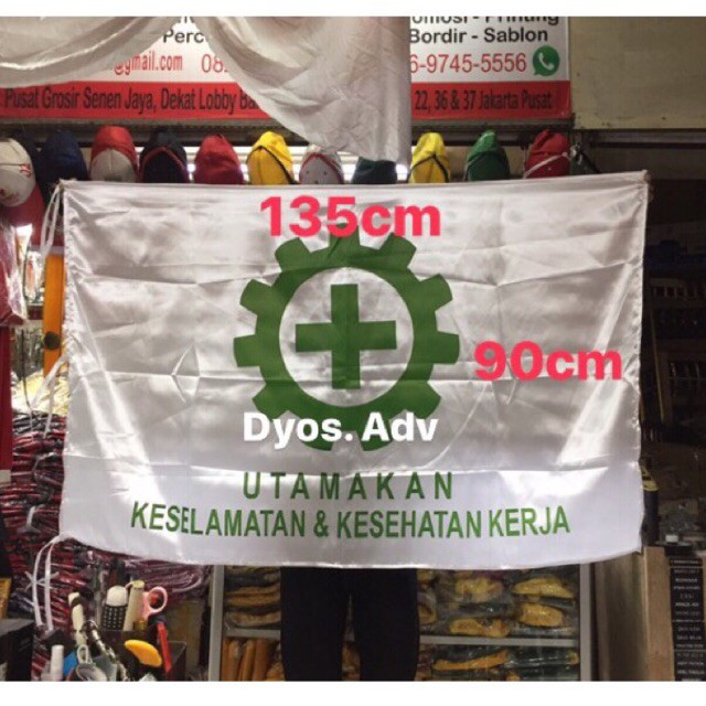 bendera k3 standar depnaker 90x135 premium