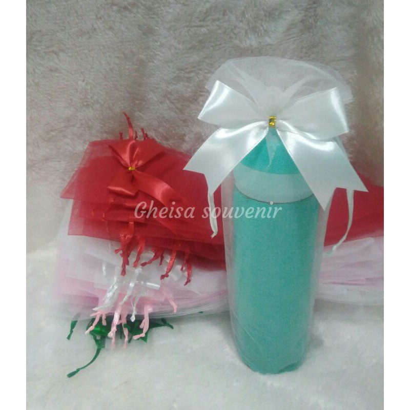 Tile serut botol tumbler/ sarung tile souvenir/pouch serut