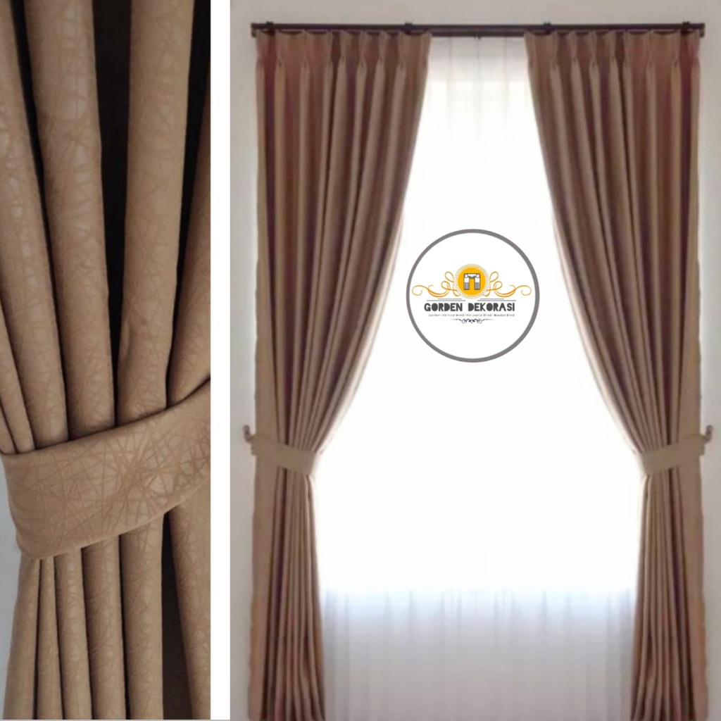 PROMO HORDENG KLASIK PLISKET BLACKOUT GORDEN POLOS GORDYN JENDELA HORDENG PINTU ABU TUA HITAM PUTIH 