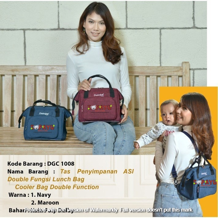 TAS PEYIMPANAN ASI BAYI COOLER LUNCH BAG 2IN1 DIALOGUE DGC1008