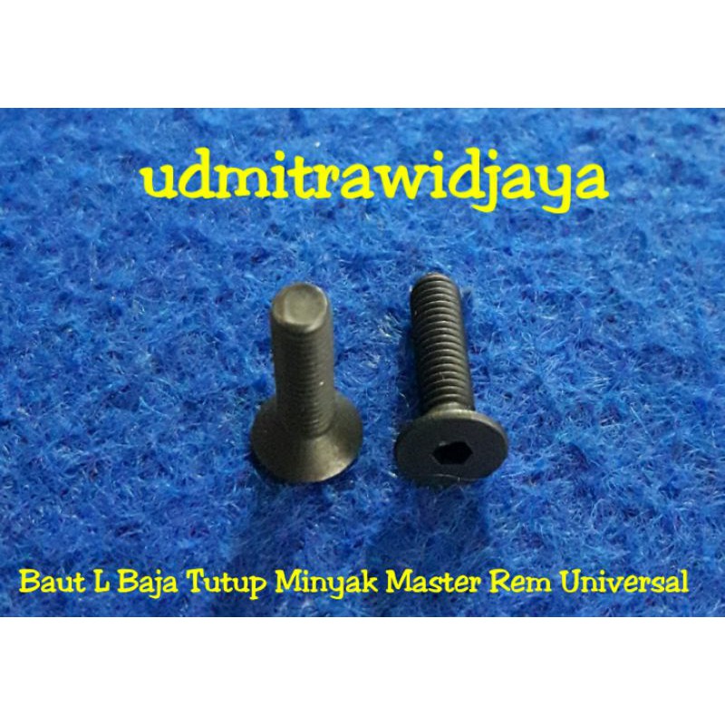 Baut L Stainless Baja Galvanis Tutup Minyak Rem Master Rem Universal 1set isi 2biji baut SS VARIASI