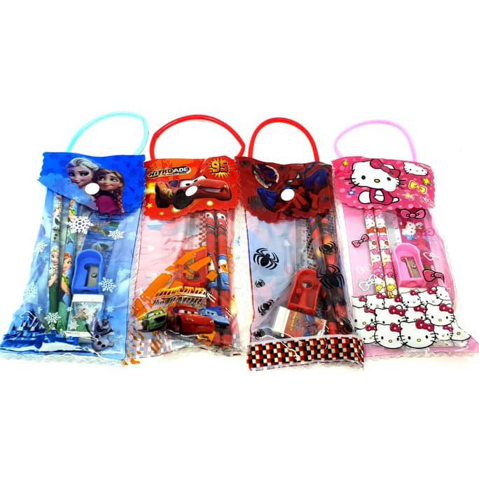 

Top!! Paket Alat Tulis Tas Mini Pensil Set Souvenir Anak Sekolah
