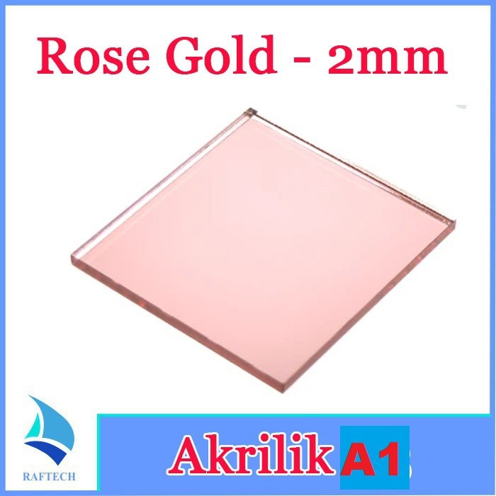 Akrilik / Acrylic A1 Tebal 2mm Acrylic Rose Gold Marga Cipta