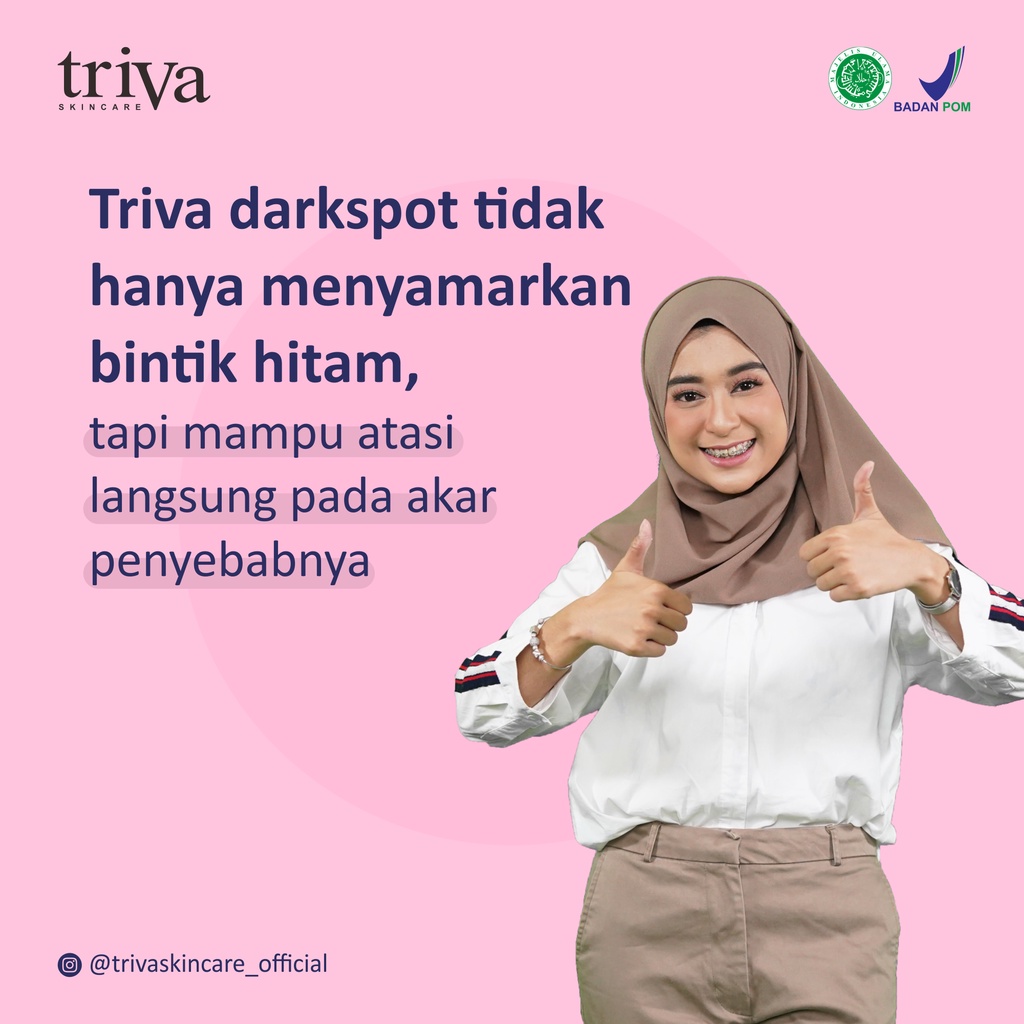 Paket Triva Skincare Darksport Series original krim cream serum penghilang flek hitam membandel di wajah pencerah wajah kusam wanita pemutih wajah glowing ampuh permanen penghilang jerawat dan bekas jerawat bpom alami asli