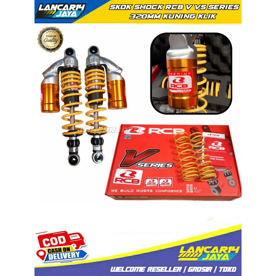 SKOK SHOCK RCB V VS SERIES 320MM KUNING CLICK FUNGSI