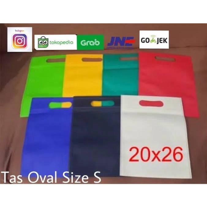 

TASTEMPAT- TAS KAIN SPUNBOND / GOODIEBAG SHOPPINGBAG OVAL S UK 20×26 CM -TEMPAT-TAS.