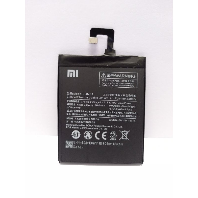 BATERAI BATTERY BATRE XIAOMI MI NOTE 3 BM3A ORIGINAL