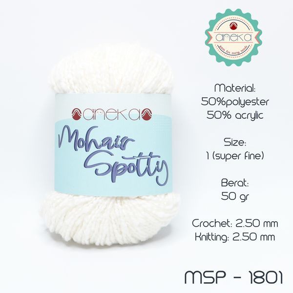 Benang Rajut Katun Mohair Spotty / Mohair Spotty Yarn - 1801