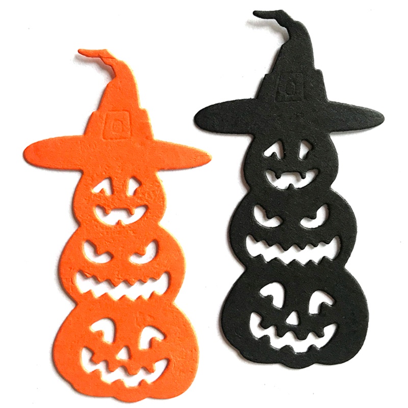 Stensil Cutting Dies Bentuk Labu Penyihir Halloween Bahan Logam Untuk Scrapbook Album Kertas