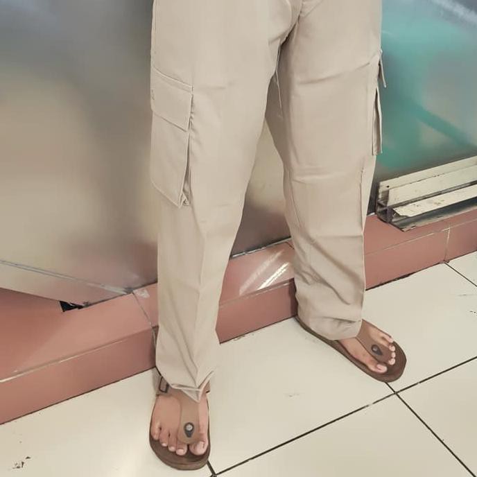 Celana Net TV Trans TV Celana Cargo Khaki Krem Celana PDH Panjang Kem