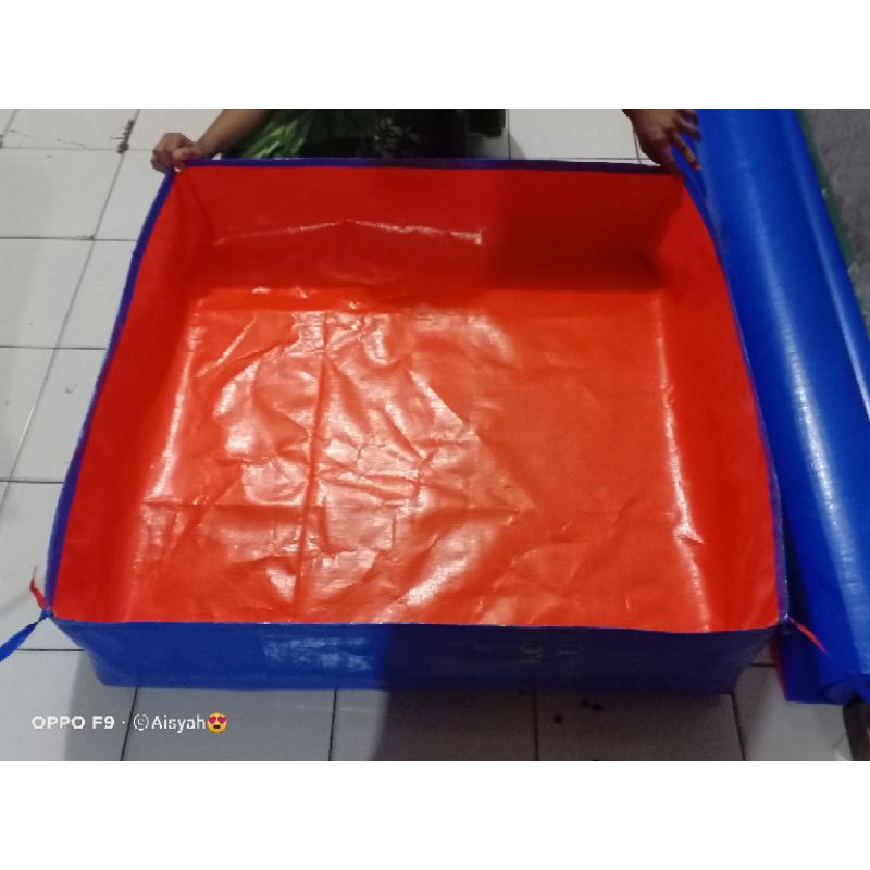 TERPAL KOLAM IKAN KOTAK KOLAM TERPAL TYPE A12 KOREA ORIGINAL UKRAN 100X100X25