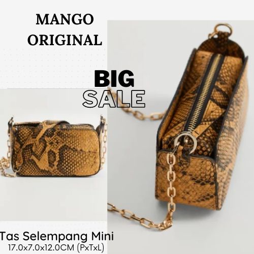 MANGO - Tas Selempang MINI ORIGINAL Wanita (Snake Effect Mini Bag)