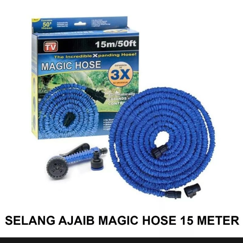 Selang Magic Hose 22.5m 75ft Semprotan Air Gun Sprayer 22,5 Meter Alat Semprot Shower Jet Kran Taman