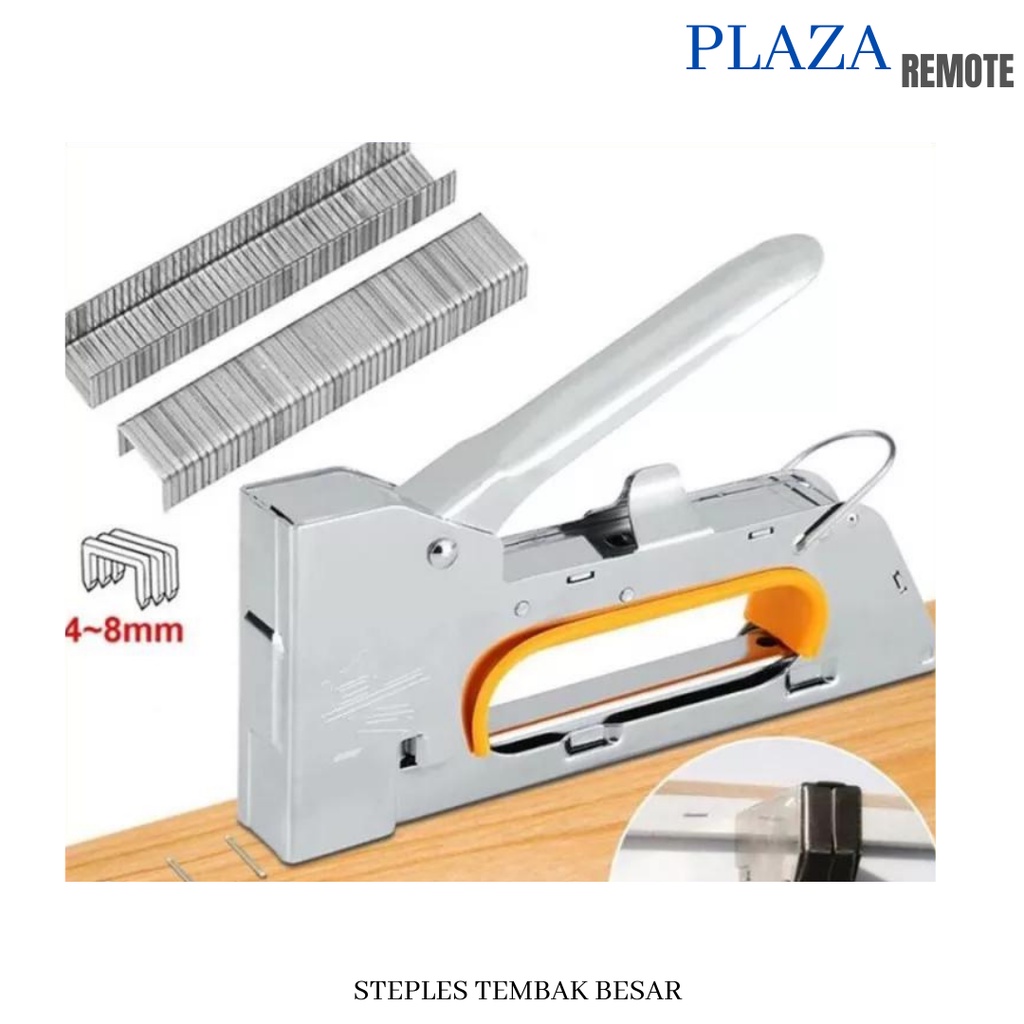 GUN TACKER STAPLES TEMBAK JOK KULIT MOTOR SOFA 4 - 6 - 8 MM