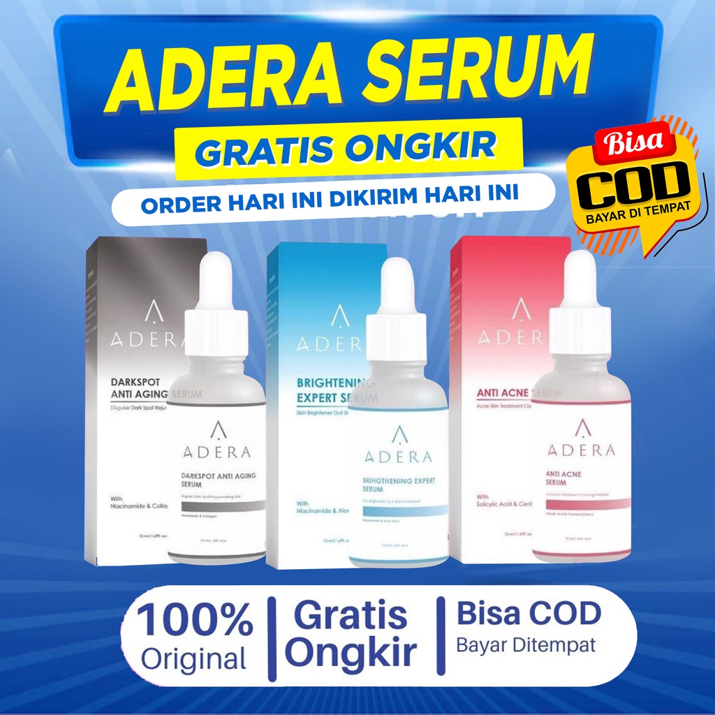 BISA COD Serum Adera Adera Face Serum Anti Acne/Jerawat, Adera Serum Dark Spot/Flek Hitam, Adera Brightening/Pencerah Wajah Original