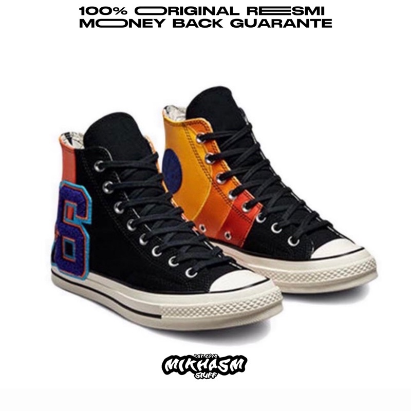 CONVERSE CHUCK 70S X SPACE JAM HIGH BLACK MANTRA ORANGE ORIGINAL RESMI