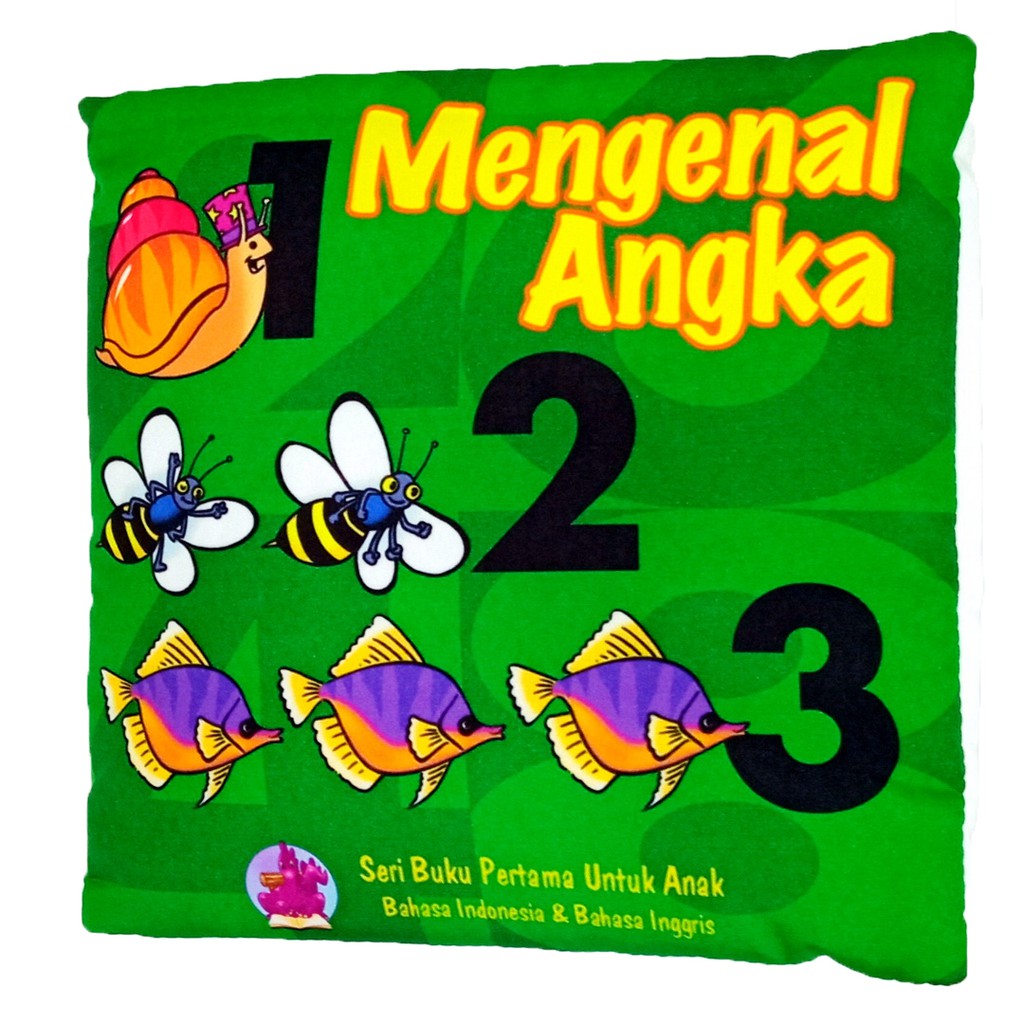 Buku Bantal Mengenal Angka 123 Softbook Kain Mainan Edukasi Bayi