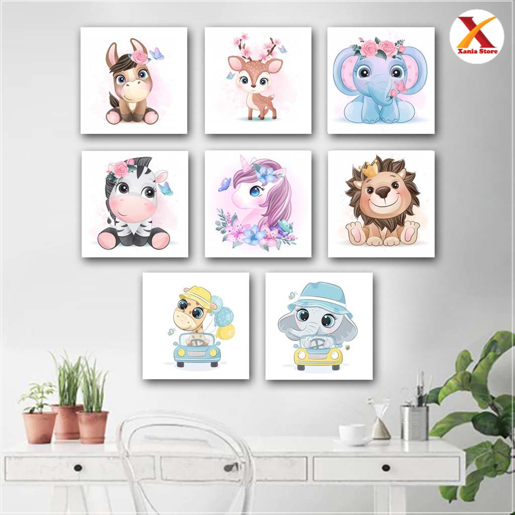 Hiasan dinding wall decor dekorasi hiasan gantung gambar pajangan anak hewan