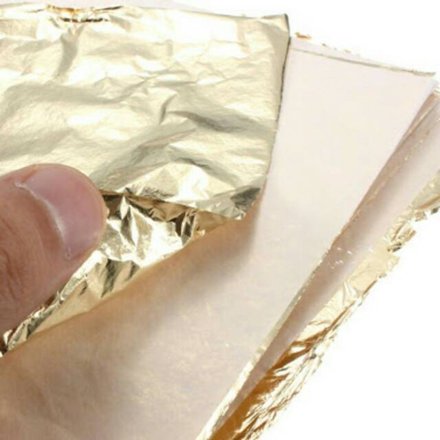 Kertas Slime Foil Gold Paper 14 x 14 cm