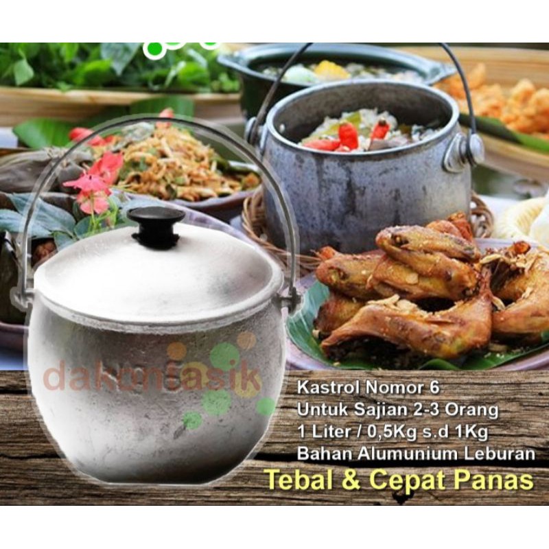 PANCI KASTROL LIWET BAHAN ALUMUNIUM COR KUALITAS TERBAIK