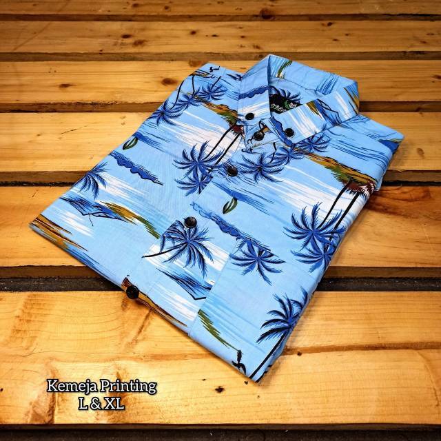 Kemeja Pria Motif Pria Cowok Lengan Pendek Bunga Formal Casual Murah Slimfit All Size M L XL Bagus